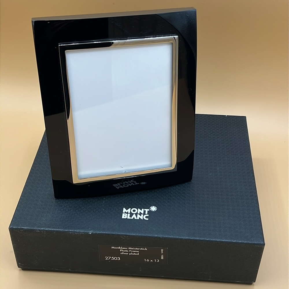 Vintage Montblanc Meisterstuck Photo Frame Silver Plated - 90s